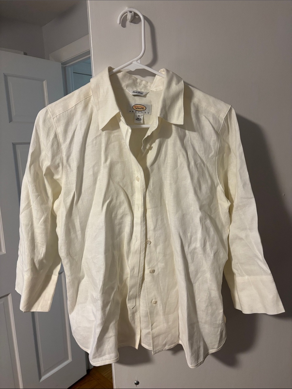 Classic Womens Button-Up Shirt in Off-White